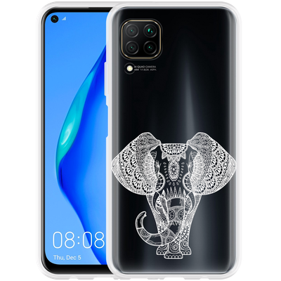 Cazy Hoesje geschikt voor Huawei P40 Lite - Mandala Elephant