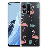 Hoesje geschikt voor Oppo Reno 7 - Flamingo Pattern