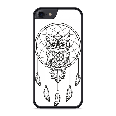 Cazy Hardcase hoesje geschikt voor iPhone 8 - Dream Owl Mandala