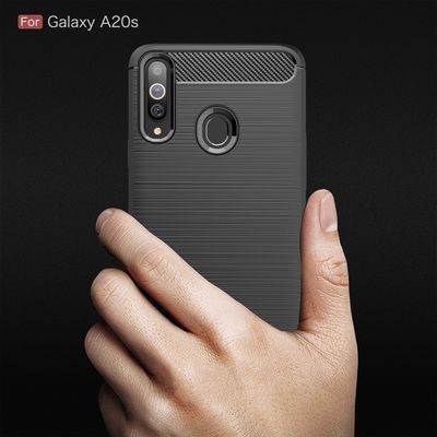 Cazy Rugged TPU Hoesje geschikt voor Samsung Galaxy A20s - Zwart
