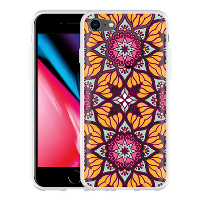 Cazy Hoesje geschikt voor iPhone 8 - Sterbloem Mandala