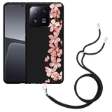 Hoesje met koord Zwart geschikt voor Xiaomi 13 Pro Flower Branch