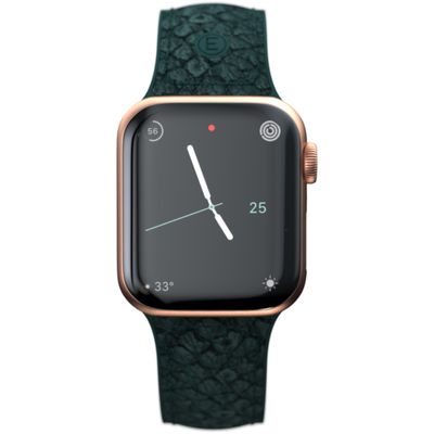 Njord Collections Zalm Leder Smartwatchband geschikt voor Apple Watch 40mm/41mm - Groen