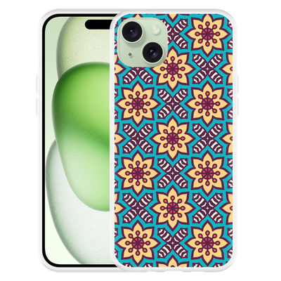 Cazy Hoesje geschikt voor iPhone 15 Plus Mandala Hippie II