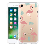 Hoesje geschikt voor iPhone 7 - Flamingo Pattern