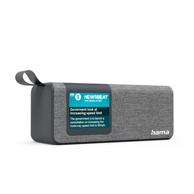 Hama DR200BT Digitale Radio - DAB+/FM/Bluetooth/DAB - LCD Display - Grijs