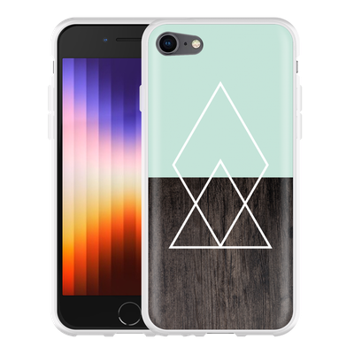 Cazy Hoesje geschikt voor iPhone SE 2022 - Wood Simplicity