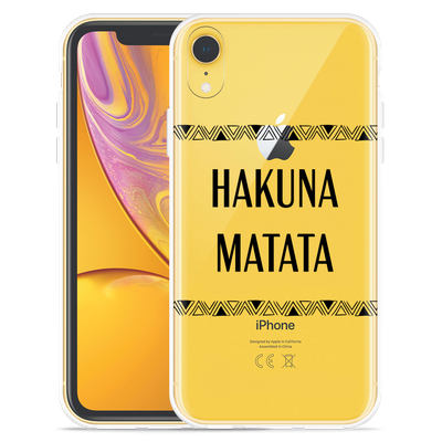Cazy Hoesje geschikt voor iPhone Xr - Hakuna Matata black