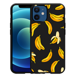 Hoesje Zwart geschikt voor iPhone 12/12 Pro - Banana