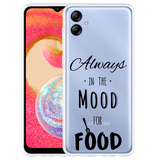 Hoesje geschikt voor Samsung Galaxy A04e Mood for Food Black