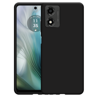 Cazy Soft TPU Hoesje geschikt voor Motorola Moto E14 - Zwart