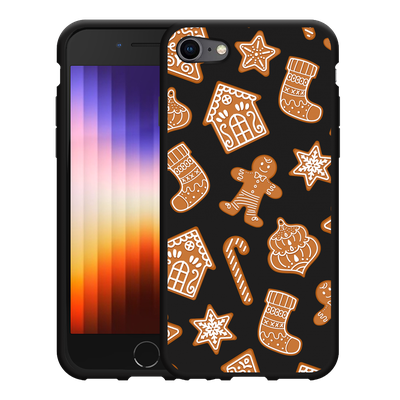 Cazy Hoesje Zwart geschikt voor iPhone 7/8 - Christmas Cookies