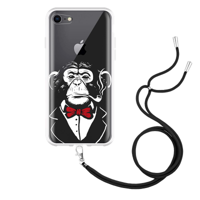 Cazy Hoesje met Koord geschikt voor iPhone SE 2022 - Smoking Chimp