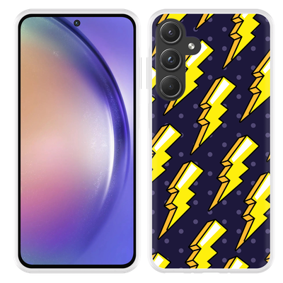 Cazy Hoesje geschikt voor Samsung Galaxy A55 Pop Art Lightning