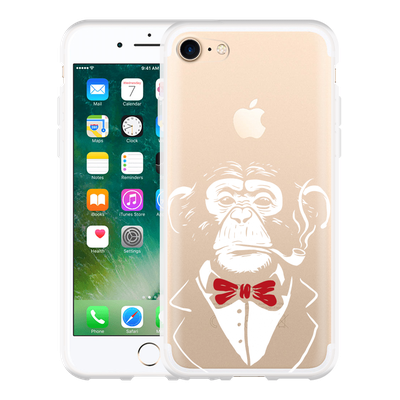 Cazy Hoesje geschikt voor iPhone 7 - Smoking Chimp