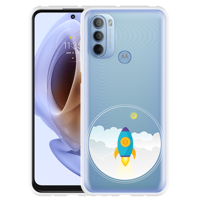 Cazy Hoesje geschikt voor Motorola Moto G41 - To the Moon