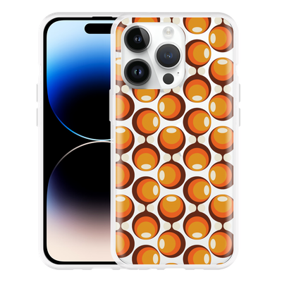 Cazy Hoesje geschikt voor iPhone 14 Pro - 70s Oranje