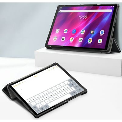 Cazy TriFold Hoes met Auto Slaap/Wake geschikt voor Lenovo Tab K10 - Zwart