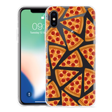 Hoesje geschikt voor iPhone X - Pizza Party