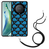 Hoesje met koord Zwart geschikt voor Honor Magic5 Lite Whales