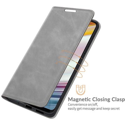 Cazy Wallet Magnetic Hoesje geschikt voor Motorola Moto G60 - Grijs