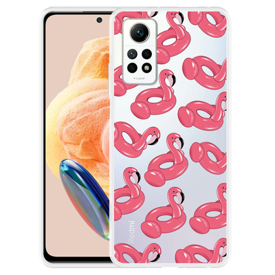 Cazy Hoesje geschikt voor Xiaomi Redmi Note 12 Pro 4G Inflatable Flamingos