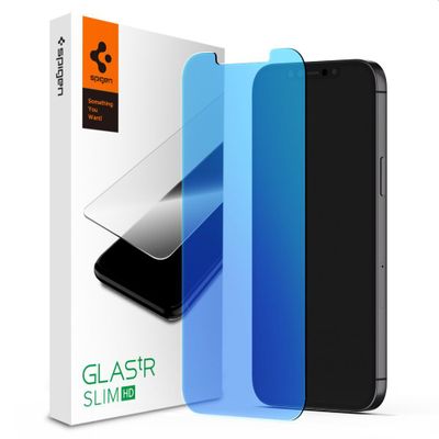 Spigen AntiBlue Glas.tR Slim geschikt voor Apple iPhone 12 Mini Tempered Glass - AGL01536