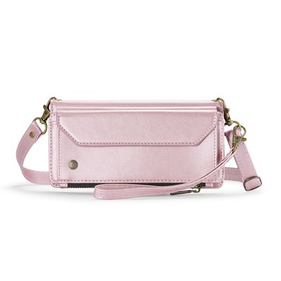 Caseme Case iPhone 16 - Crossbody Wallet Case - Pink