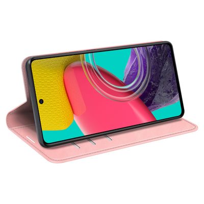 Cazy Wallet Magnetic Hoesje geschikt voor Samsung Galaxy M53 - Roze