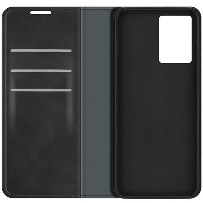 Cazy Wallet Magnetic Hoesje geschikt voor Oppo A77 - Zwart