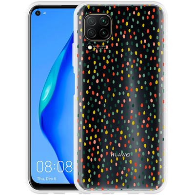 Cazy Hoesje geschikt voor Huawei P40 Lite - Happy Dots