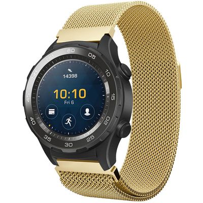 Cazy Milanees armband voor Huawei Watch 2 Classic Goud