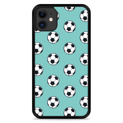 Cazy Hardcase Hoesje geschikt voor iPhone 11 - Blue Soccer Pattern