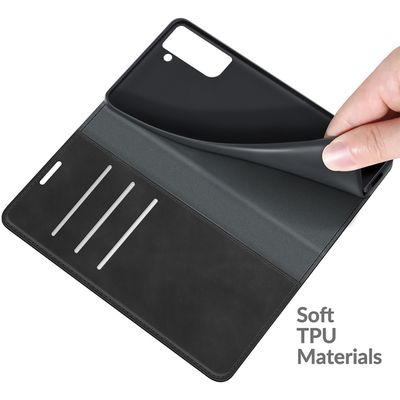Cazy Wallet Magnetic Hoesje geschikt voor Samsung Galaxy S21 FE - Zwart