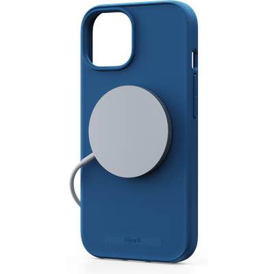 Njord Collections 100% GRS Slim Hoesje geschikt voor iPhone 15 - Mag compatibel - Duurzaam materiaal - Blauw