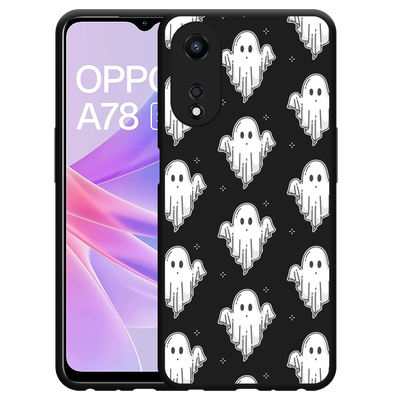 Cazy Hoesje Zwart geschikt voor Oppo A78 5G Spookjes