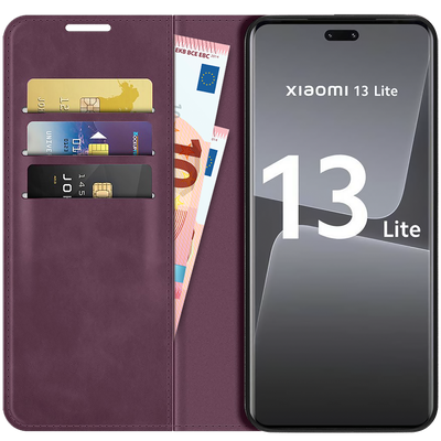 Cazy Wallet Magnetic Hoesje geschikt voor Xiaomi 13 Lite - Paars