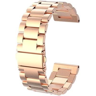 Cazy Bandje geschikt voor Garmin Vivoactive 4S - Metalen Horlogebandje - Rose Goud
