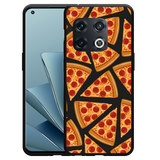 Hoesje Zwart geschikt voor OnePlus 10 Pro - Pizza Party