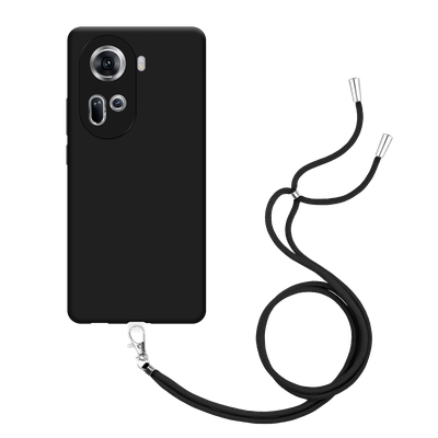 Just in Case Oppo Reno11 - Soft TPU Case with Necklace Strap - Black