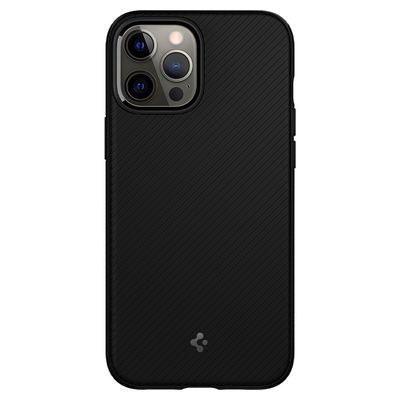 Hoesje geschikt voor iPhone 12 / iPhone 12 Pro - Spigen Mag Armor Case MagFit - Zwart