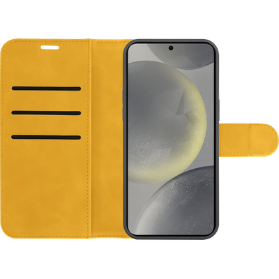 Cazy Uitneembaar Wallet Hoesje voor Samsung Galaxy S24 - Magnetisch 2-in-1 Hoesje met Pasvakjes - Geel