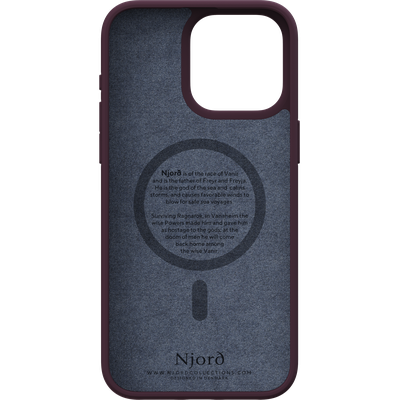 Njord Collections Zalm Leder Hoesje geschikt voor iPhone 15 Pro Max - Paars