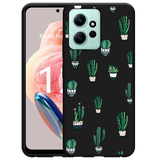 Hoesje Zwart geschikt voor Xiaomi Redmi Note 12 4G Green Cactus