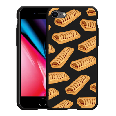 Cazy Hoesje Zwart geschikt voor iPhone SE 2020 - Frikandelbroodjes