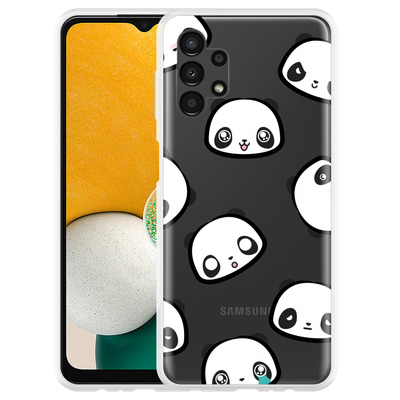 Cazy Hoesje geschikt voor Samsung Galaxy A13 4G - Panda Emotions