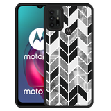 Hardcase hoesje geschikt voor Motorola Moto G10 - Visgraat Marmer