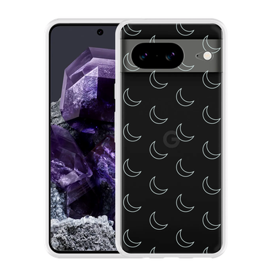 Cazy Hoesje geschikt voor Google Pixel 8 Maanpatroon II