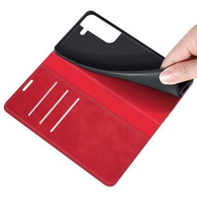 Cazy Wallet Magnetic Hoesje geschikt voor Samsung Galaxy S23+ - Rood