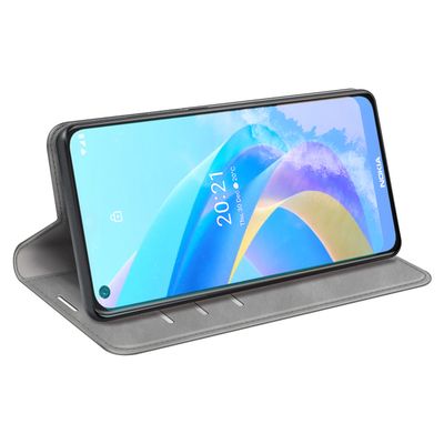 Cazy Wallet Magnetic Hoesje geschikt voor Oppo A76 - Grijs
